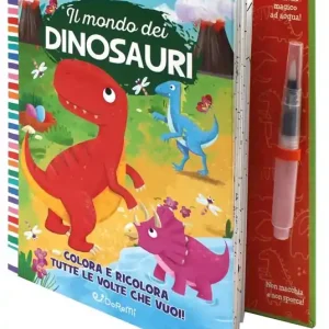 Il mondo dei dinosauri. Supermagicolor. Ediz. a colori. Ediz. a spirale. Con pennello magico ad acqua Promo Stagionale