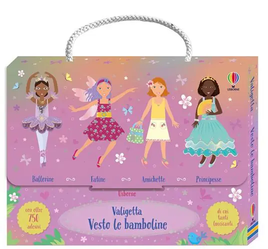 Ordina Subito Valigetta Vesto le bamboline. Con adesivi. Ediz. illustrata. Vol. 1 Ballerine-Fatine-Amichette-Principesse