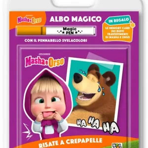 Risate a crepapelle. Masha e Orso. Albo magico. Ediz. a colori. Con pennarello svelacolori Spedito Oggi