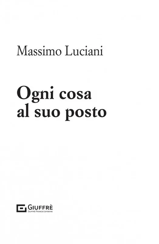 Ogni cosa al suo posto Prezzo Di Fabbrica