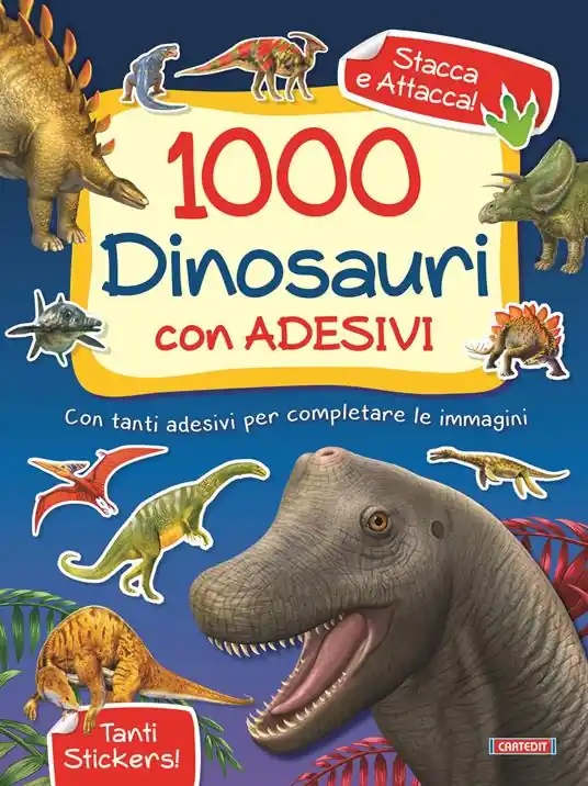 Acquista Ora 1000 dinosauri. Con adesivi