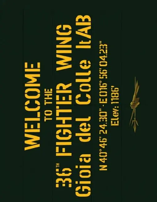 Occasione Welcome to the 36th Fighter Wing Gioia del Colle ItAB. Ediz. italiana e inglese