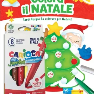Colora il Natale. Tanti disegni da colorare per Natale! Ediz. a colori. Con 6 pennarelli Subito Disponibile