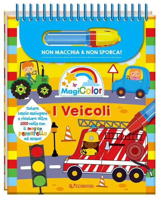 I veicoli. Magicolor. Ediz. a spirale. Con pennarello magico Offerta
