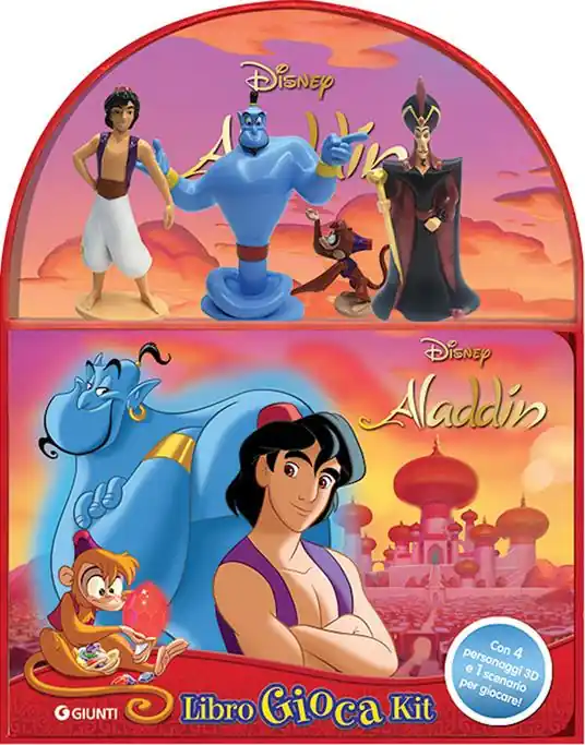 Offerta Lampo Aladdin. Libro gioca kit. Ediz. a colori. Con 4 personaggi 3D