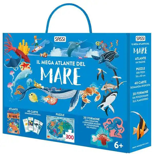 Ultime Pezzi Il mega atlante del mare. Ediz. a colori. Con 40 carte. Con 20 formine. Con puzzle