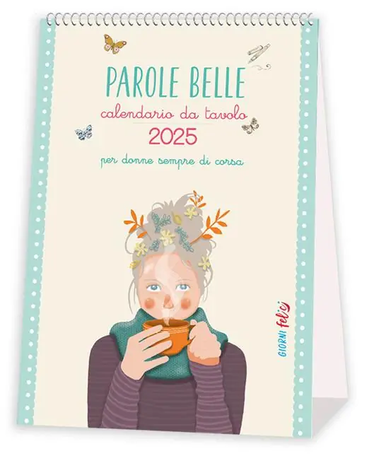 Parole belle per donne sempre di corsa. Calendario da tavolo 2025 Promozione