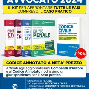Bestseller Speciale Orale Avvocato kit 4 compendi (Civile + Procedura civile + Ordinamento forense + Penale + Codice Civile Annotato 2023)