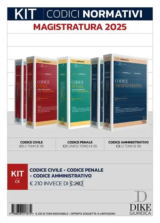 Kit codici normativi magistratura 2025. Con aggiornamento online Subito Disponibile