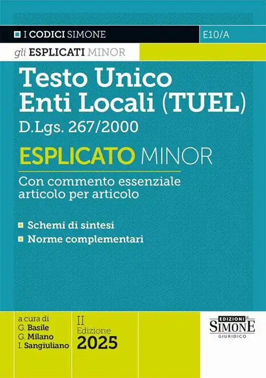 Vendita Finale Testo Unico degli Enti Locali (TUEL) D.Lgs. 267/2000. Esplicato minor