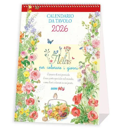Fleurs per colorare i giorni. Calendario da tavolo 2026 Prezzo Ridotto