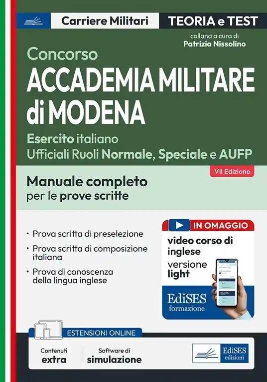 Professionale Concorso Accademia Militare di Modena-Esercito italiano Ufficiali. Manuale completo per le prove scritte. Con espansione online. Con software di simulazione