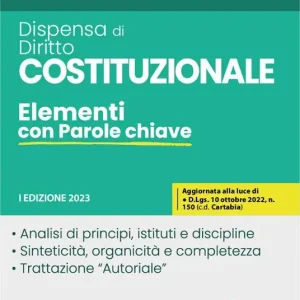 Dispensa di diritto costituzionale. Elementi con parole chiave Vendita Finale