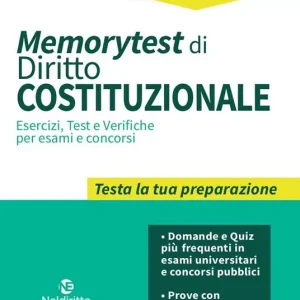 Memorytest di diritto costituzionale. Esercizi, test e verifiche per esami e concorsi Professionale