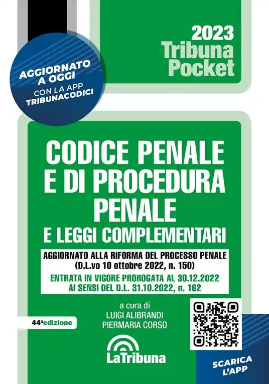Subito Disponibile Codice penale e di procedura penale e leggi complementari. Con App Tribunacodici