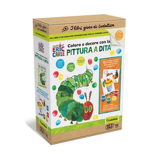 Offerta Limitata Coloro e decoro con la pittura a dita. I libri gioco del piccolo Bruco Maisazio. Ediz. a colori. Con 4 barattoli tempere a dita. Con 16 schede da decorare