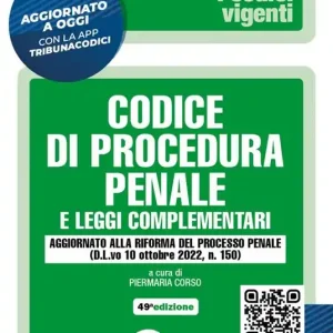 Codice di procedura penale e leggi complementari. Con App Tribunacodici Solo Oggi