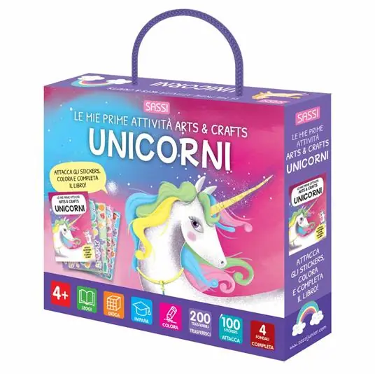 Compra Oggi Stesso Unicorni. Le mie prime attività arts & crafts. Ediz. a colori. Con bastoncino da ricalco. Con 4 fondali. Con 200 trasferibili. Con 100 Adesivi