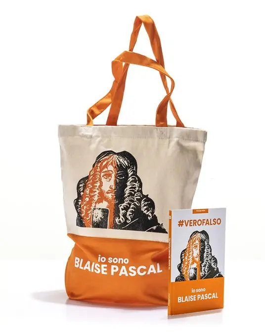 Nuovo Arrivo Shopper + libro. VEROFALSO. Io sono Blaise Pascal. Principi Attivi
