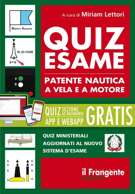 Quiz esame patente nautica a vela e a motore. Con accesso gratuito a sezione quiz ministeriali per argomento in App e/o WebApp. Con testo consultabile online Offerta