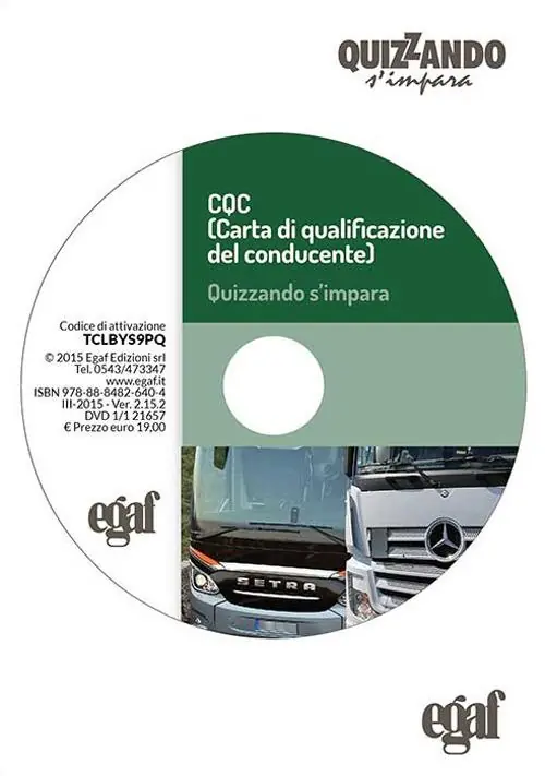 CQC (Carta di qualificazione del conducente). DVD-ROM Ultime Pezzi