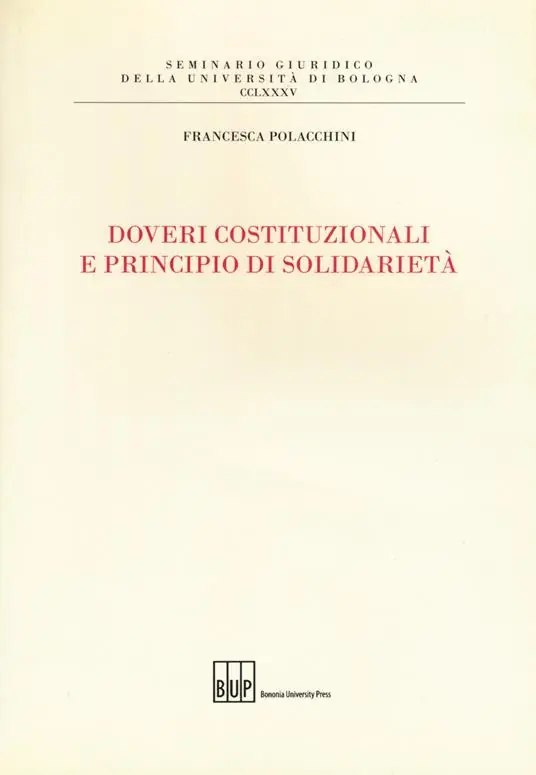 Doveri costituzionali e principio di solidarietà A Buon Prezzo