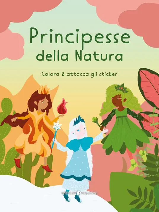 Promozione Principesse della natura. Colora & attacca gli sticker. Ediz. illustrata