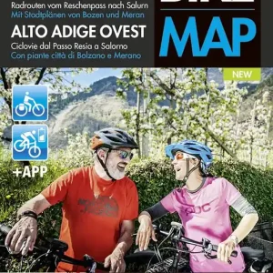 Alto Adige Ovest. Ciclovie dal Passo Resia a Salorno. Con piante città di Bolzano e Merano. Bike & e-bike map. Ediz. italiana e tedesca. Con app Spedizione Espresso