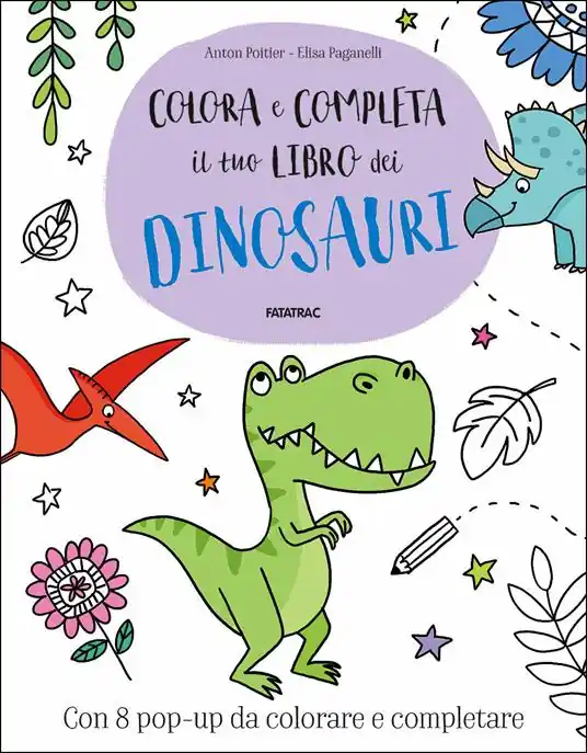 Prezzo Conveniente Colora e completa il tuo libro dei dinosauri