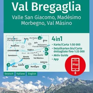 Carta escursionistica n. 92. Valchiavenna, Val Bregaglia 1 50.000 Ediz. italiana, tedesca e inglese Bestseller