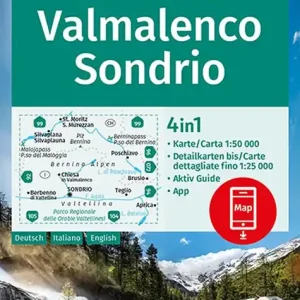 Carta escursionistica n. 93 Bernina, Valmalenco, Sondrio 1 50.000 4in1 Ultima Occasione