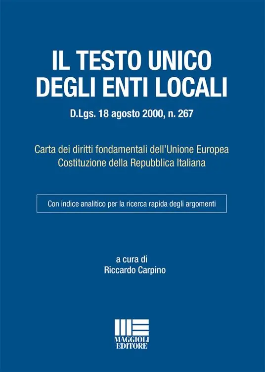 Nuovo Arrivo Il Testo Unico degli enti locali