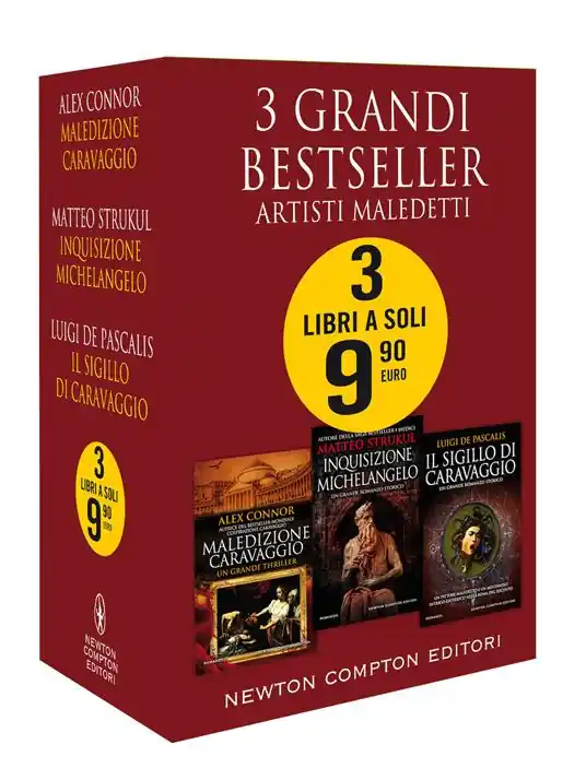 Subito Disponibile 3 grandi bestseller. Artisti maledetti Maledizione Caravaggio-Inquisizione Michelangelo-Il sigillo di Caravaggio