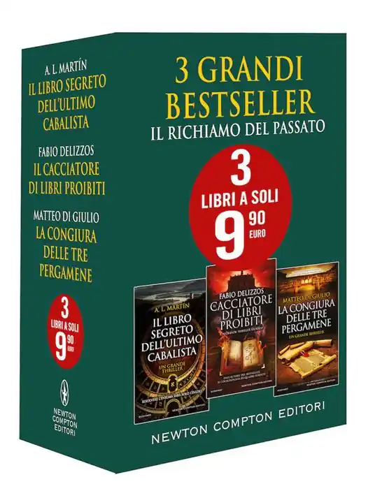 Non Perdere Il richiamo del passato Il libro segreto dell‘ultimo cabalista-Il cacciatore di libri proibiti-La congiura delle tre pergamene