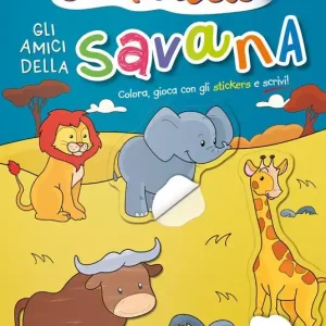 Gli amici della savana. Stickerelli. Con adesivi. Ediz. a colori Prezzo Conveniente