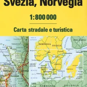 Danimarca, Svezia, Norvegia 1 800.000. Carta stradale e turistica Prezzo Scontato
