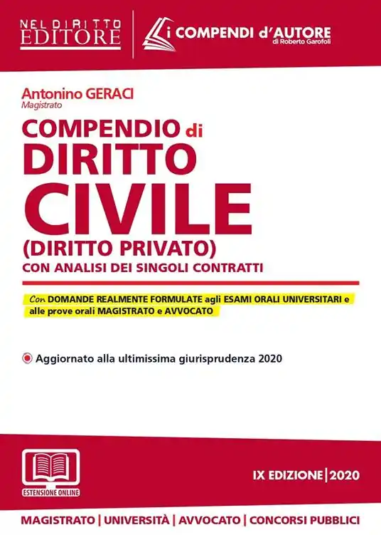Popolare Compendio di diritto civile (diritto privato) con analisi dei singoli contratti. Con espansione online