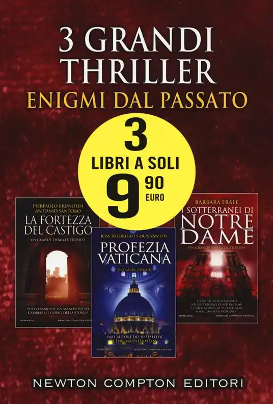 3 grandi thriller. Enigmi dal passato La fortezza del castigo-Profezia vaticana-I sotterranei di Notre-Dame Offerta Limitata