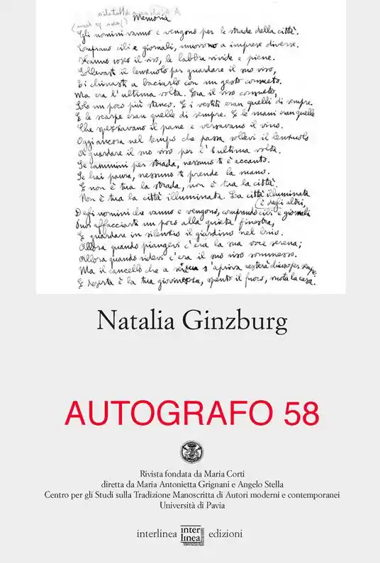 Sconto Autografo. Natalia Ginzburg (2017). Vol. 58