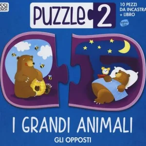 Quantità Limitata I grandi animali. Gli opposti. Puzzle 2. Ediz. illustrata. Con puzzle
