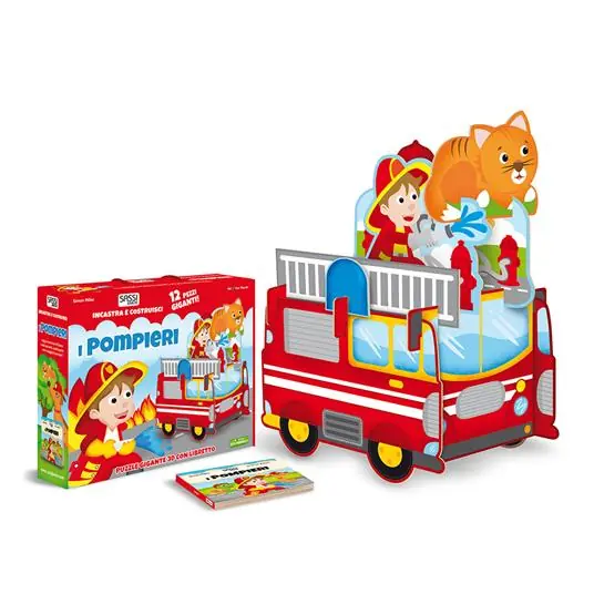 I pompieri. Incastra e costruisci. Libro puzzle. Ediz. a colori. Con Gioco Solo Oggi