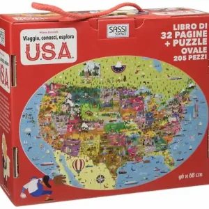 USA. Viaggia, conosci, esplora. Libro puzzle. Ediz. a colori. Con puzzle Subito Disponibile