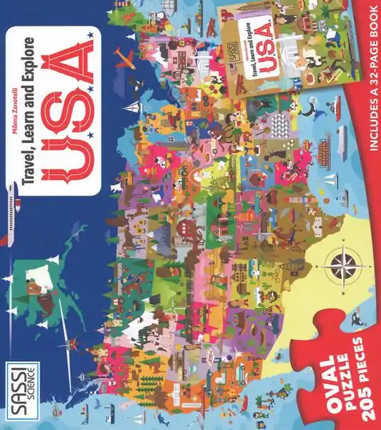 USA. Viaggia, conosci, esplora. Libro puzzle. Ediz. a colori. Con puzzle Compra Online