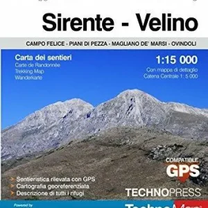 Affare Sirente Velino. Campo Felice-Piani di Pezza-Magliano de‘ Marsi-Ovindoli. Carta dei sentieri 1 15.000