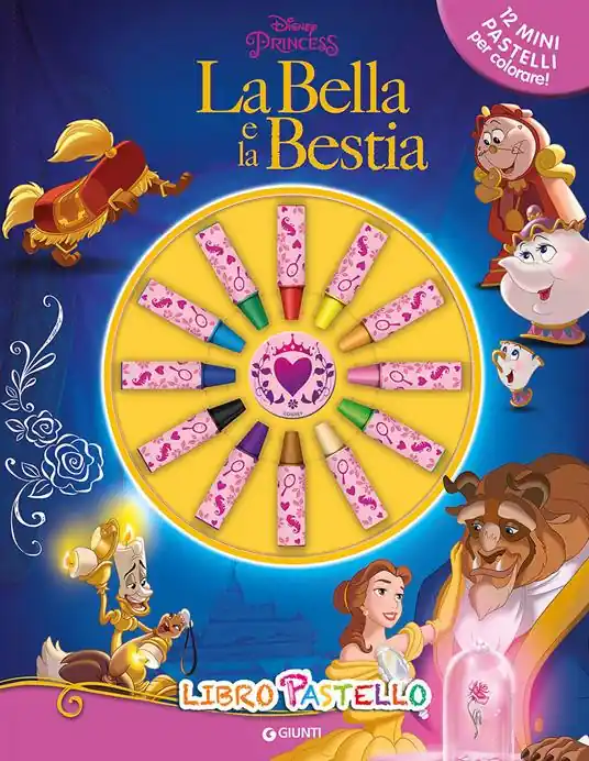 La Bella e la Bestia. Libro pastello. Con 12 pastelli Novità