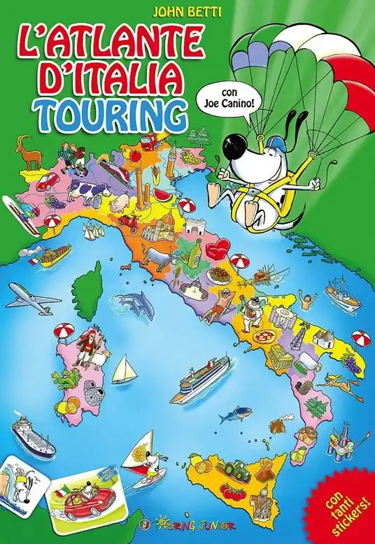 L‘ atlante d‘Italia Touring con Joe Canino. Con adesivi Ordina Subito