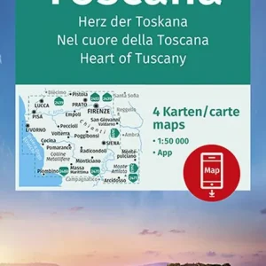 Economico Carta escursionistica n. 2440. Nel cuore della Toscana 1 50.000 (set di 4 carte). Ediz. italiana, tedesca e inglese