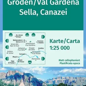 Promo Stagionale Carta escursionistica n. 616. Gröden, Val Gardena, Sella, Canazei 1 25.000