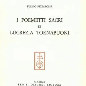 I poemetti sacri di Lucrezia Tornabuoni Ordina Subito