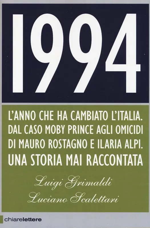 1994. L‘anno che ha cambiato l‘Italia. Dal caso Moby Prince agli omicidi di Mauro Rostagno e Ilaria Alpi. Una storia mai raccontata Offerta Del Giorno